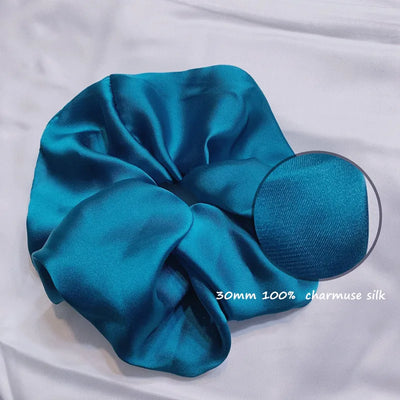 100% Mulberry 30MM Silk Most Luxurious Hair Scrunchies- Over-Sized 6CM