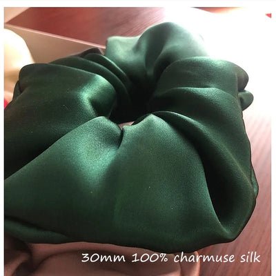 100% Mulberry 30MM Silk Most Luxurious Hair Scrunchies- Over-Sized 6CM