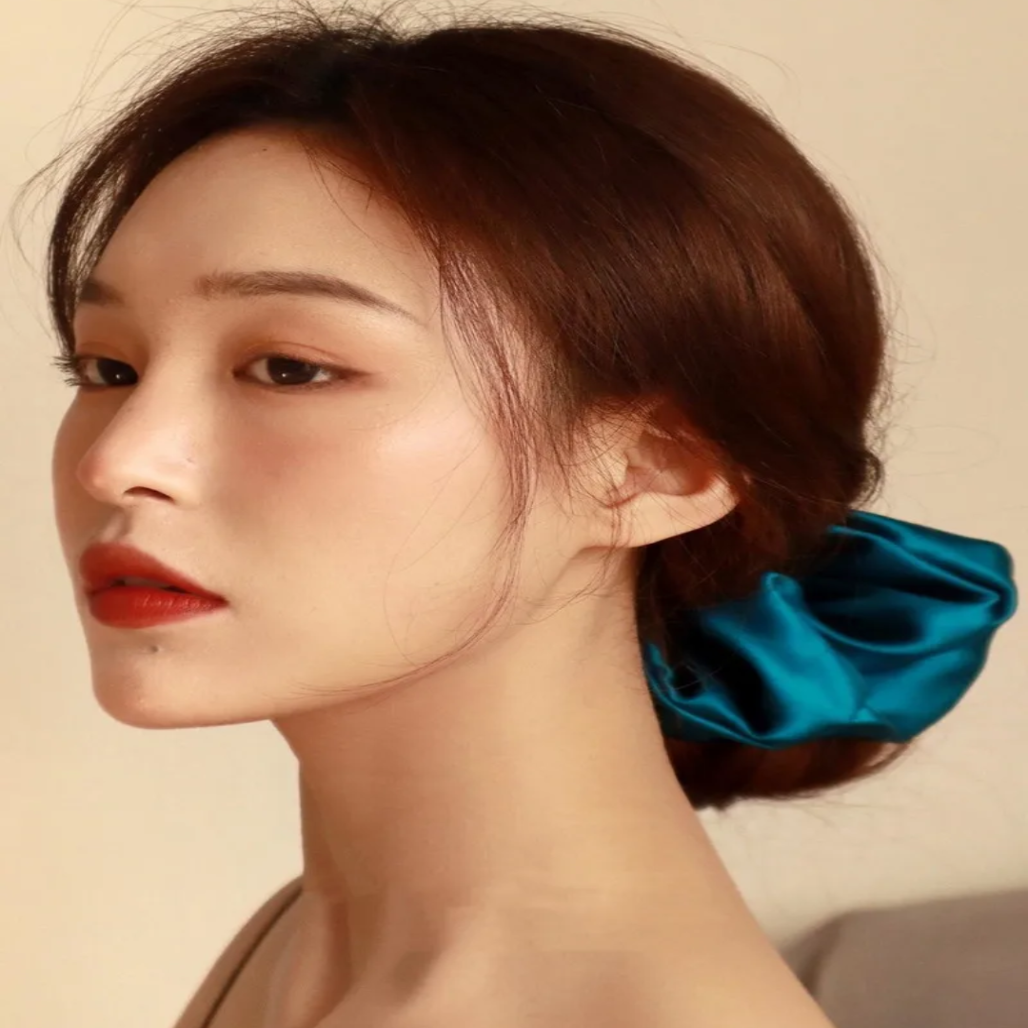 100% Mulberry 30MM Silk Most Luxurious Hair Scrunchies- Over-Sized 6CM